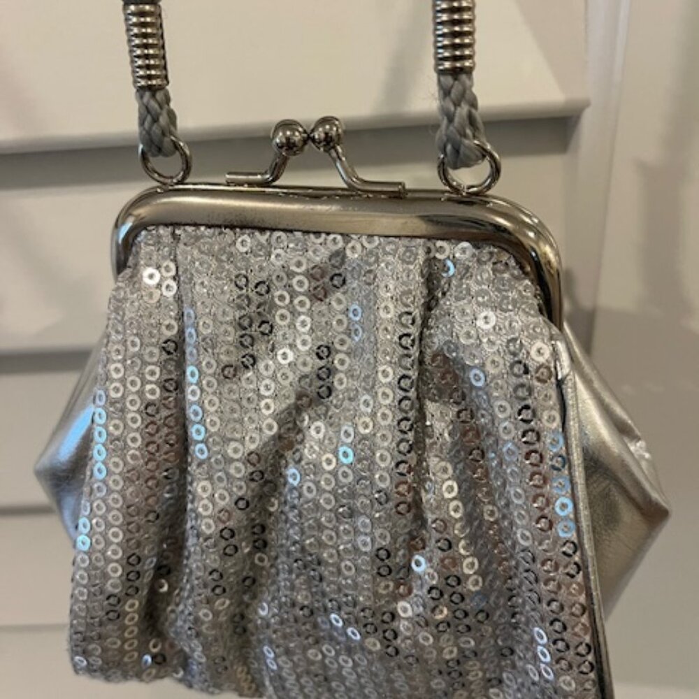 Silver Shimmer Snap Purse